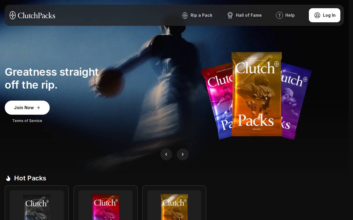 Clutchpacks website preview