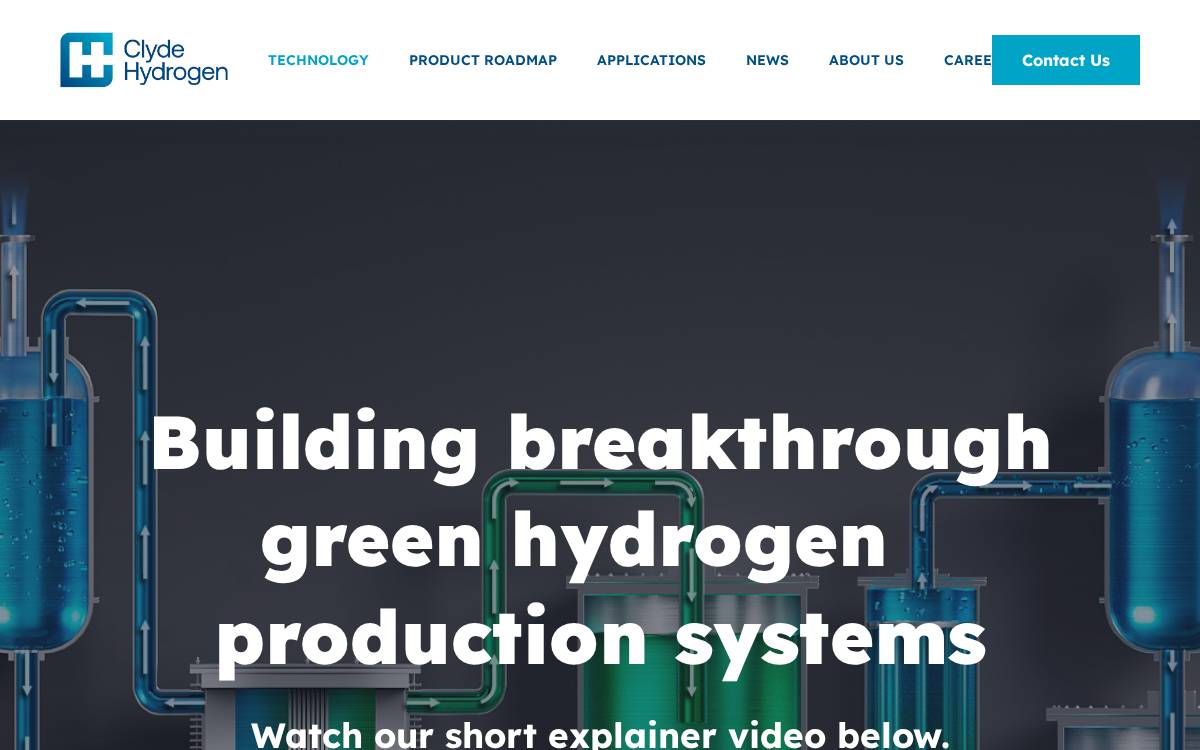 Clyde Hydrogen website preview
