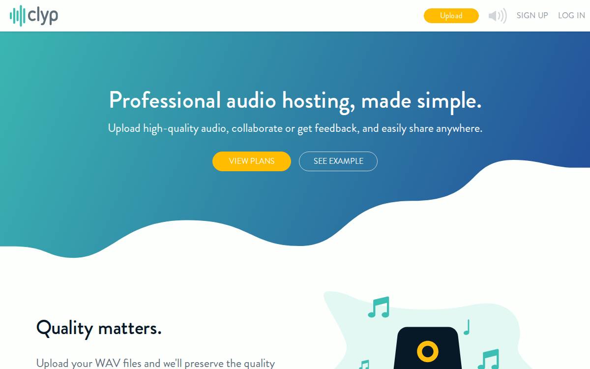 Clyp website preview