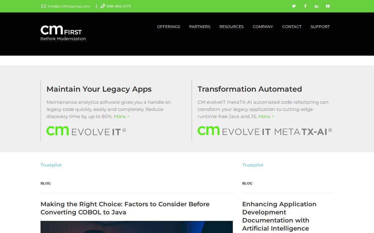 CM First Group website preview
