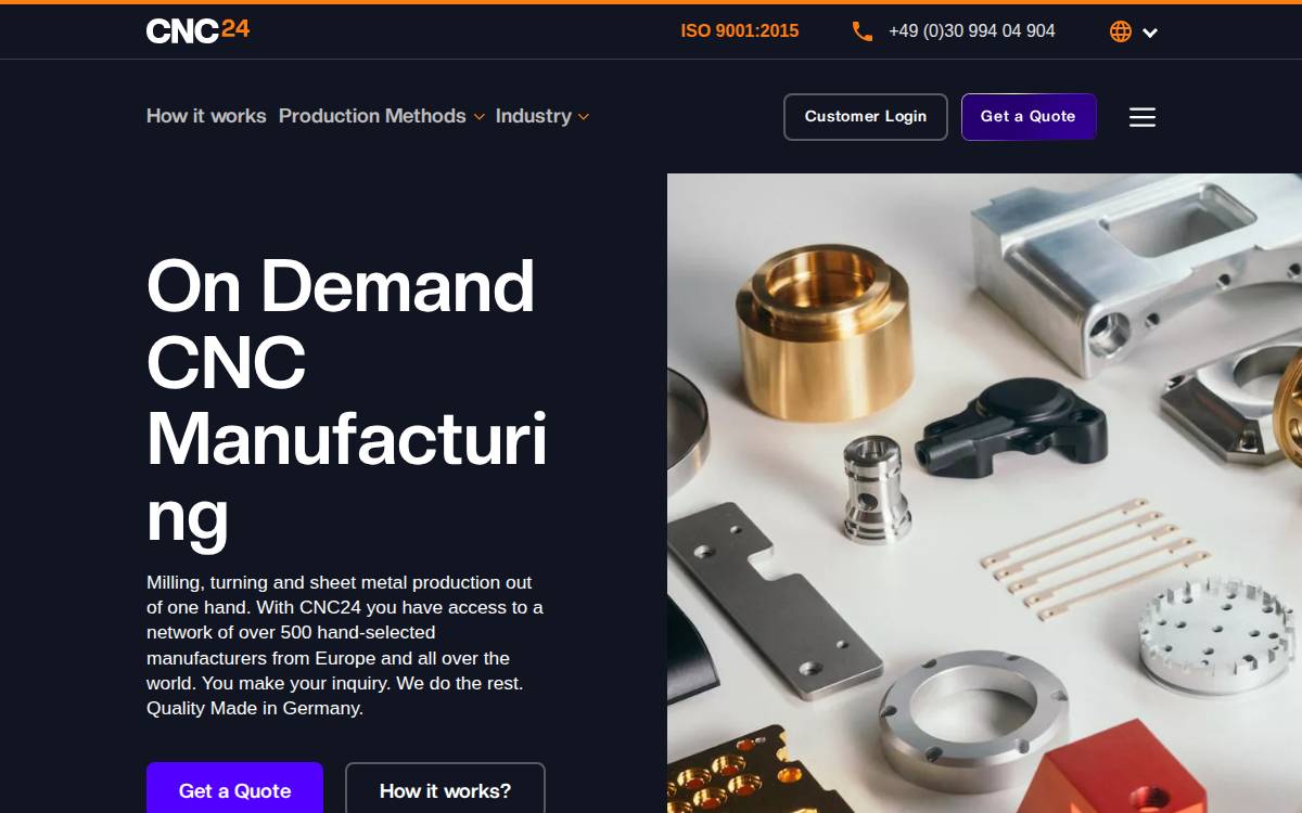 CNC24 website preview