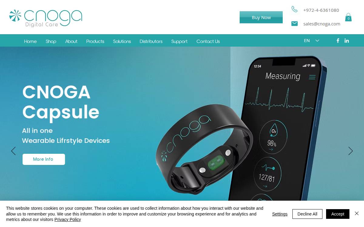 Cnogacare website preview