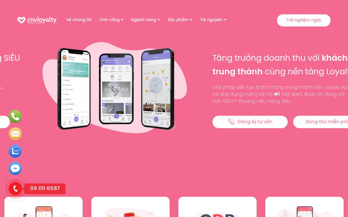 CNV Loyalty website preview