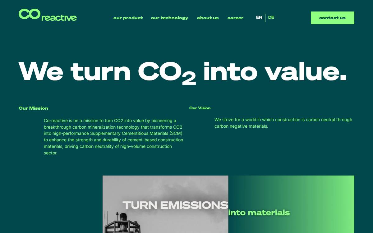 Co Reactive website preview