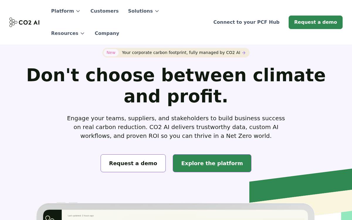 CO2 AI website preview