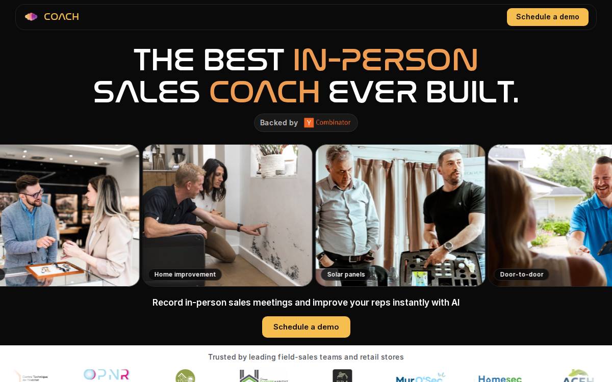 coach website preview