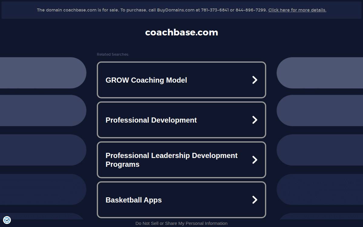 CoachBase website preview