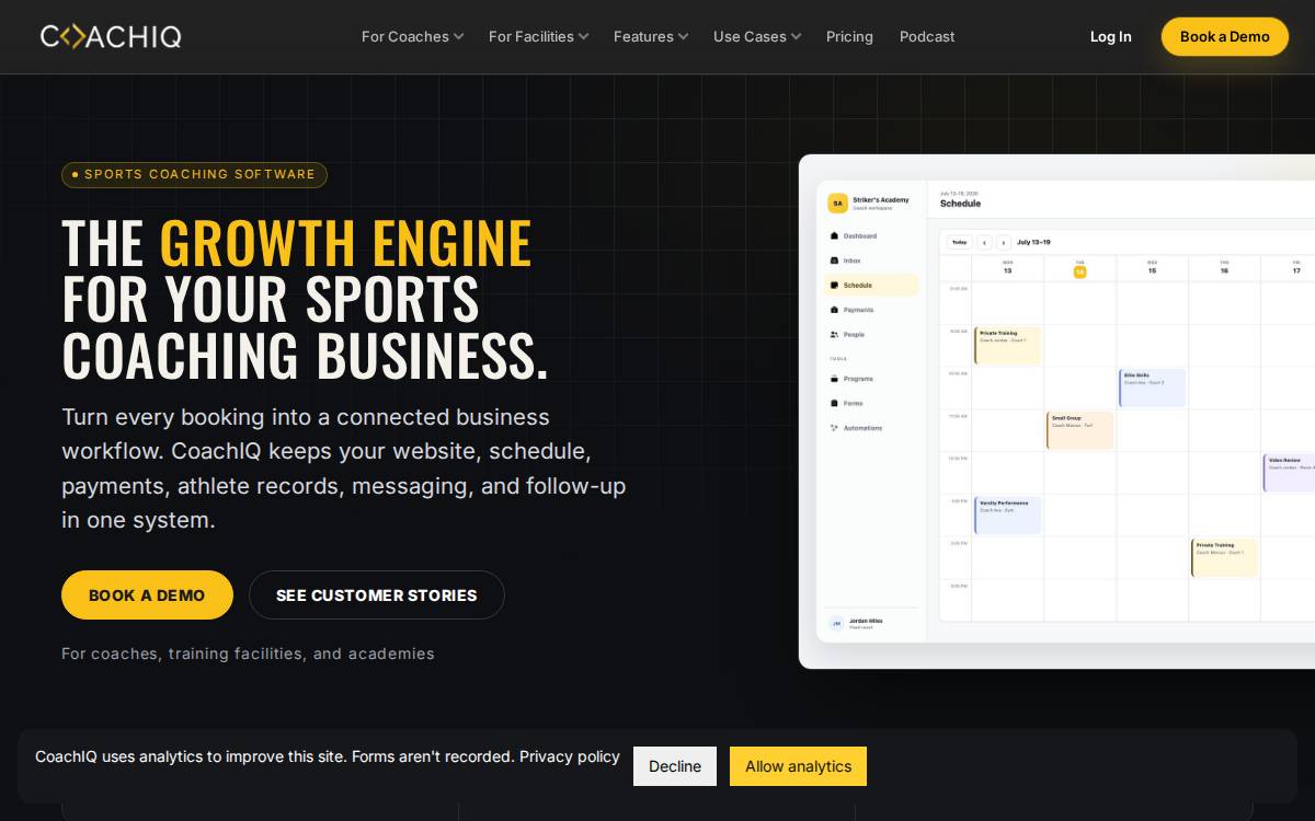 CoachIQ website preview