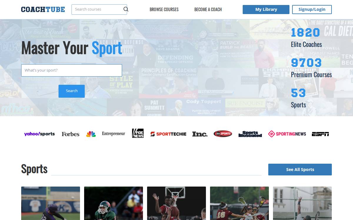 CoachTube website preview