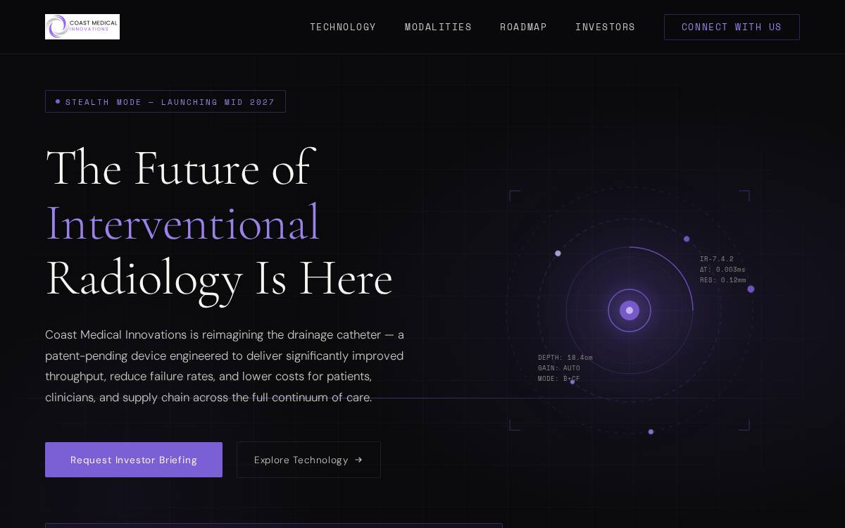Coast Medical Innovations website preview