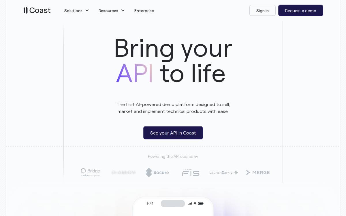 Coast website preview