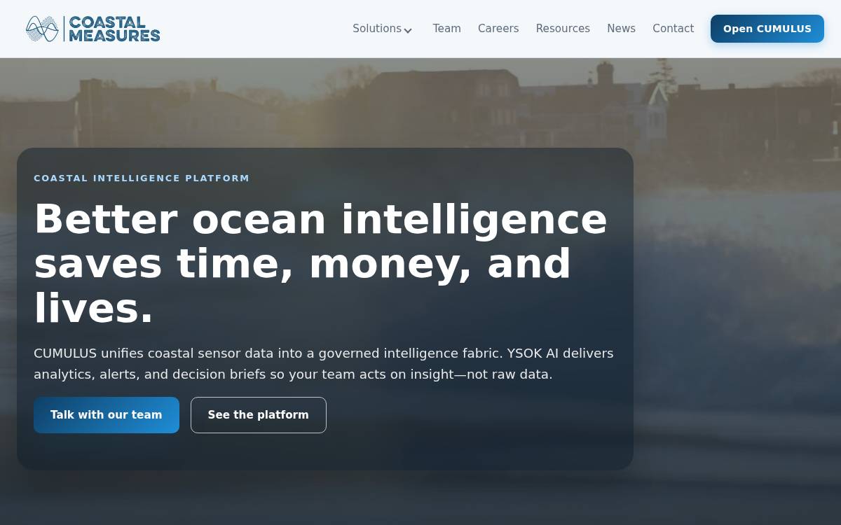 Coastal Measures website preview