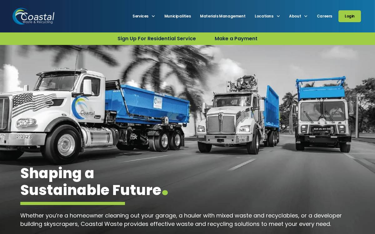 Coastal Waste website preview