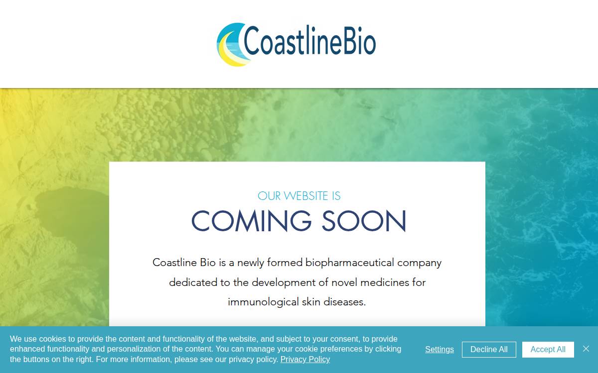 Coastlinebio website preview