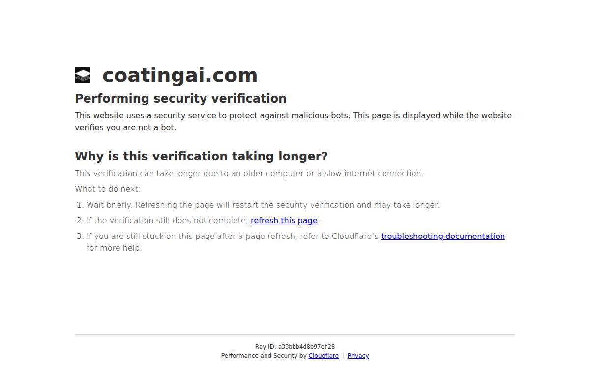CoatingAI website preview
