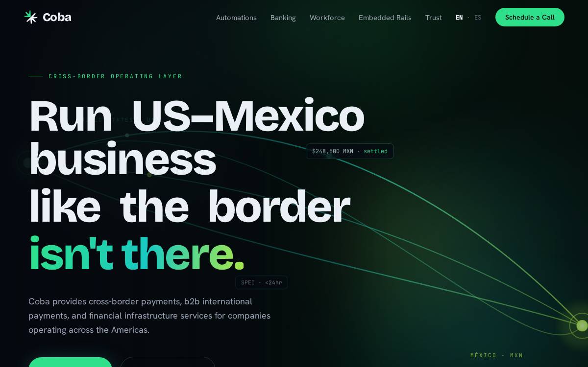 Coba website preview