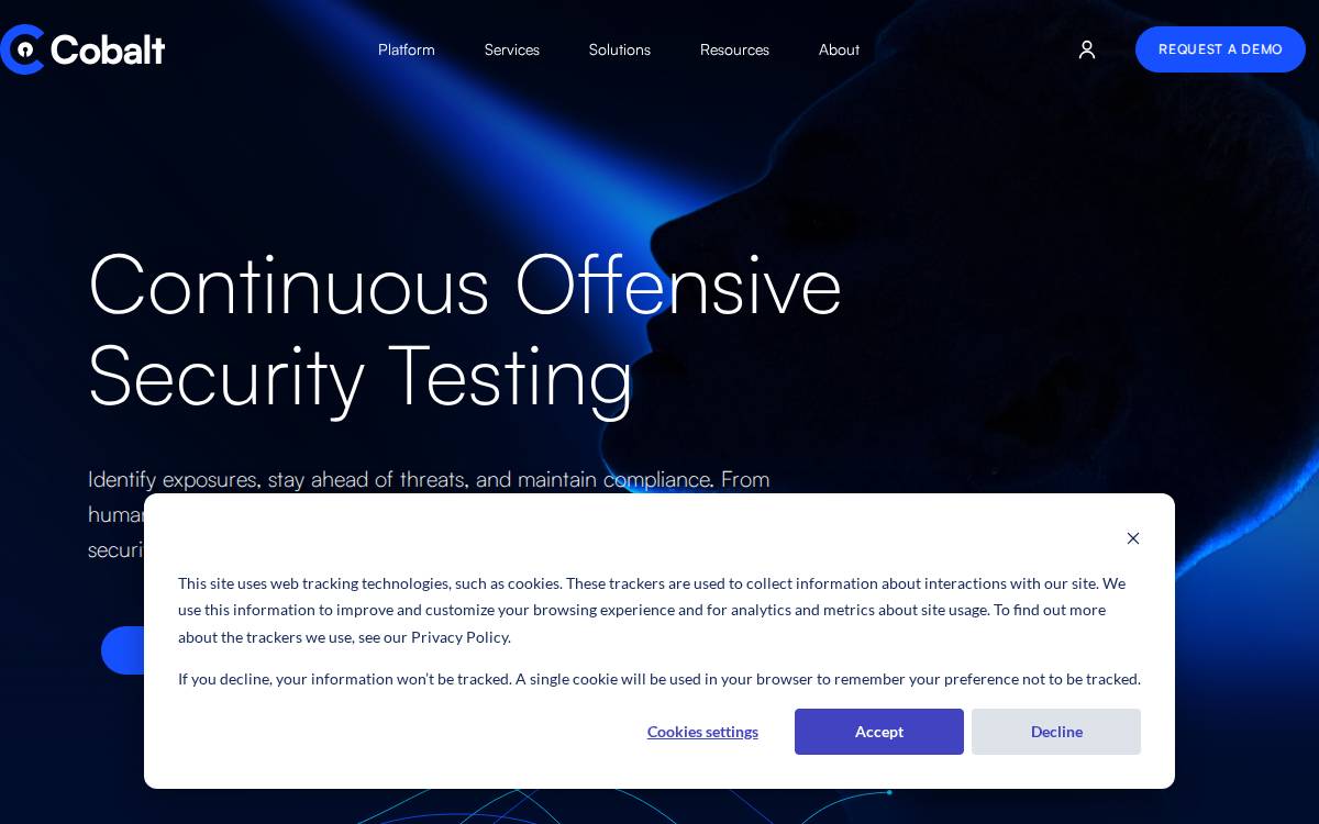 Cobalt website preview