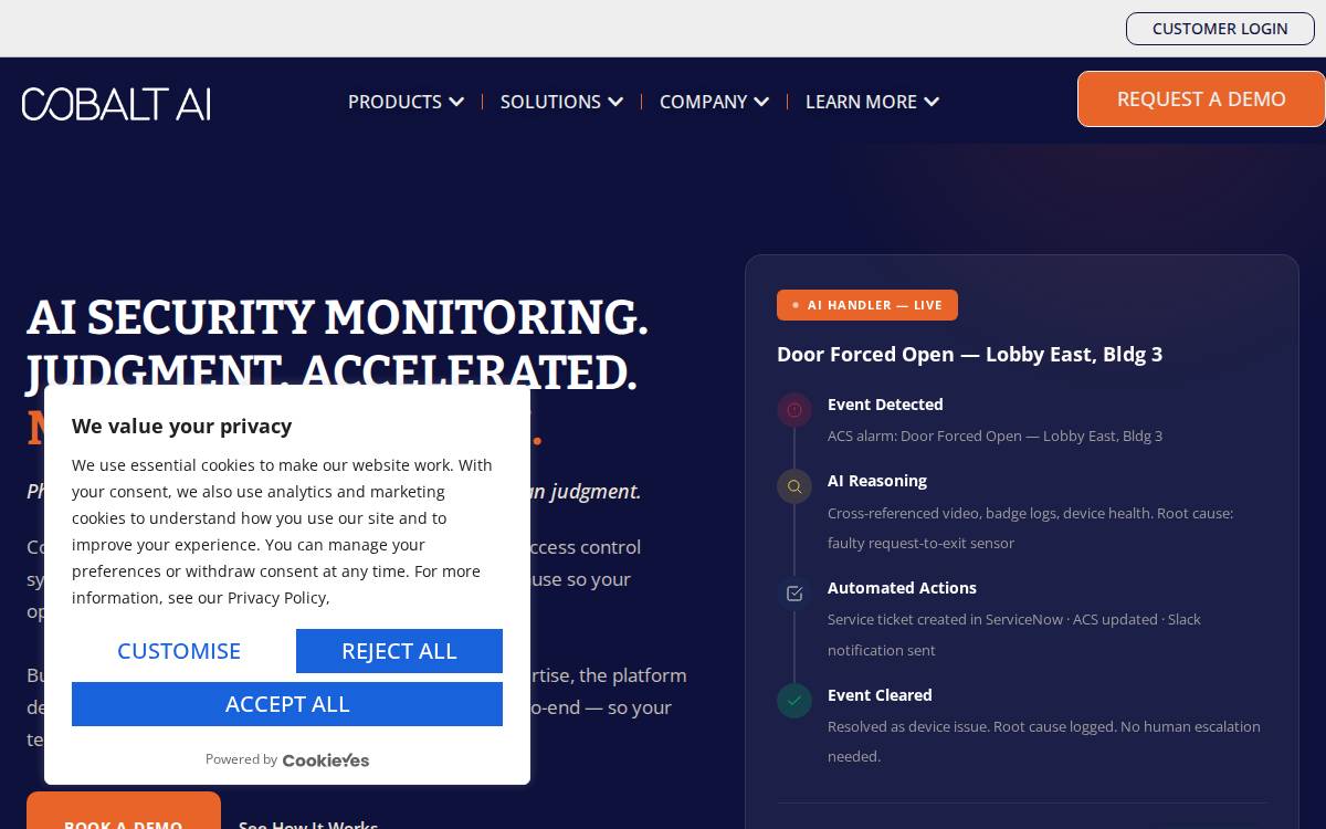 Cobalt Robotics website preview