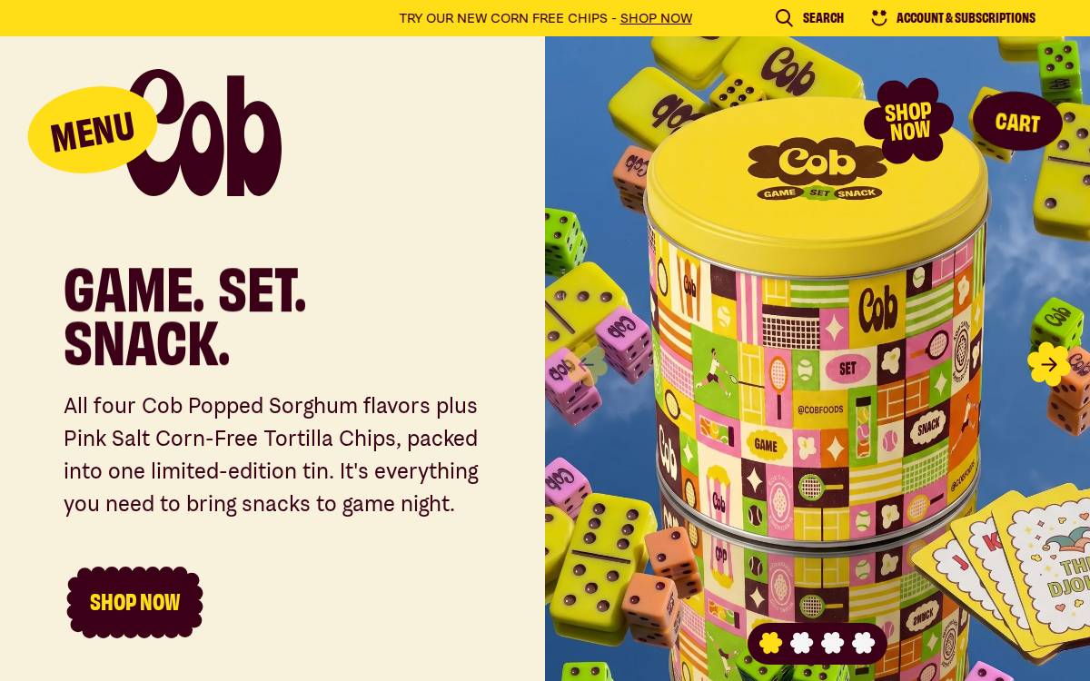Cob Foods website preview