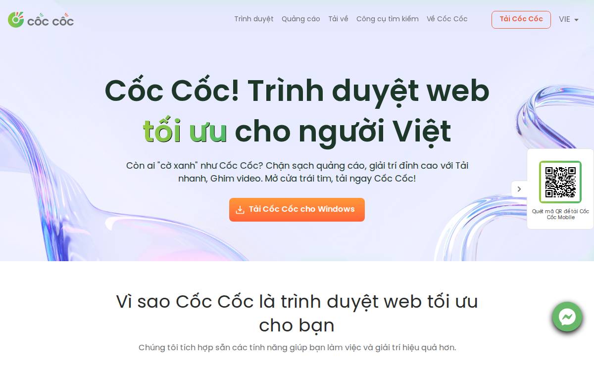 Coccoc website preview