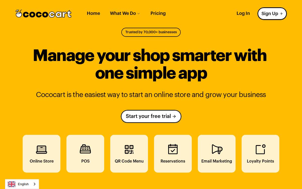 Cococart website preview