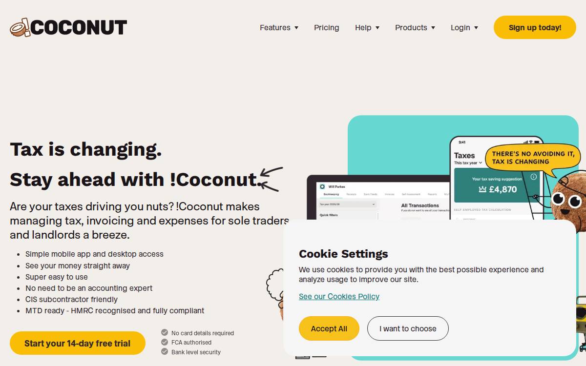 Coconut website preview