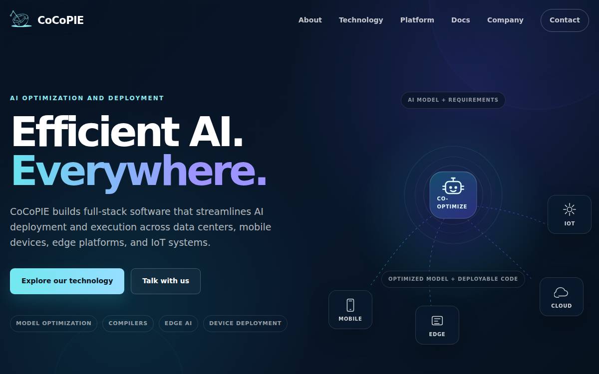 CoCoPIE website preview