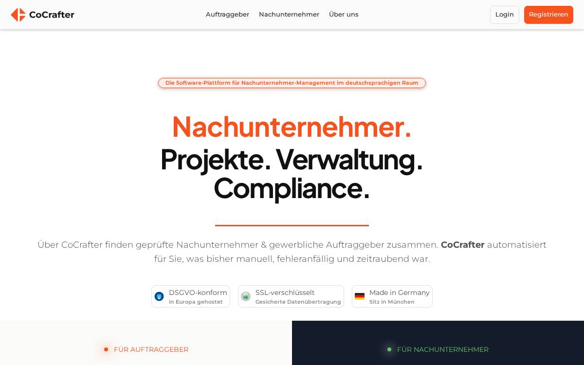 CoCrafter website preview