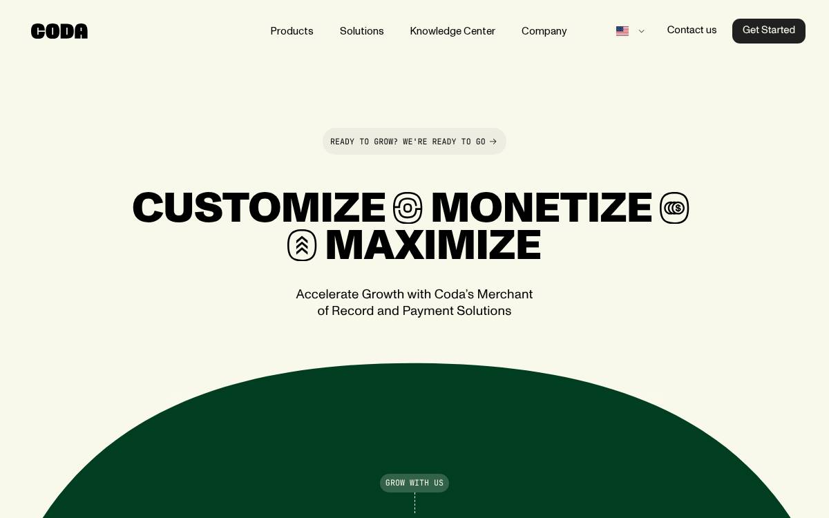 Coda Payments website preview