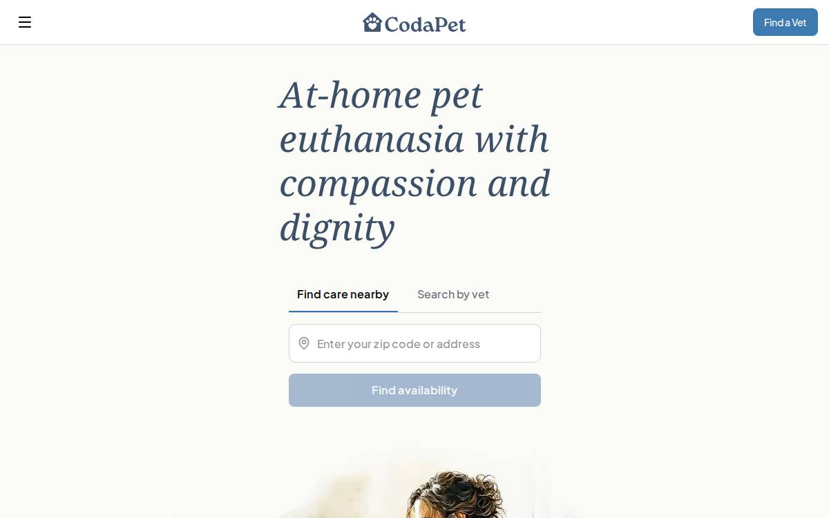 CodaPet website preview