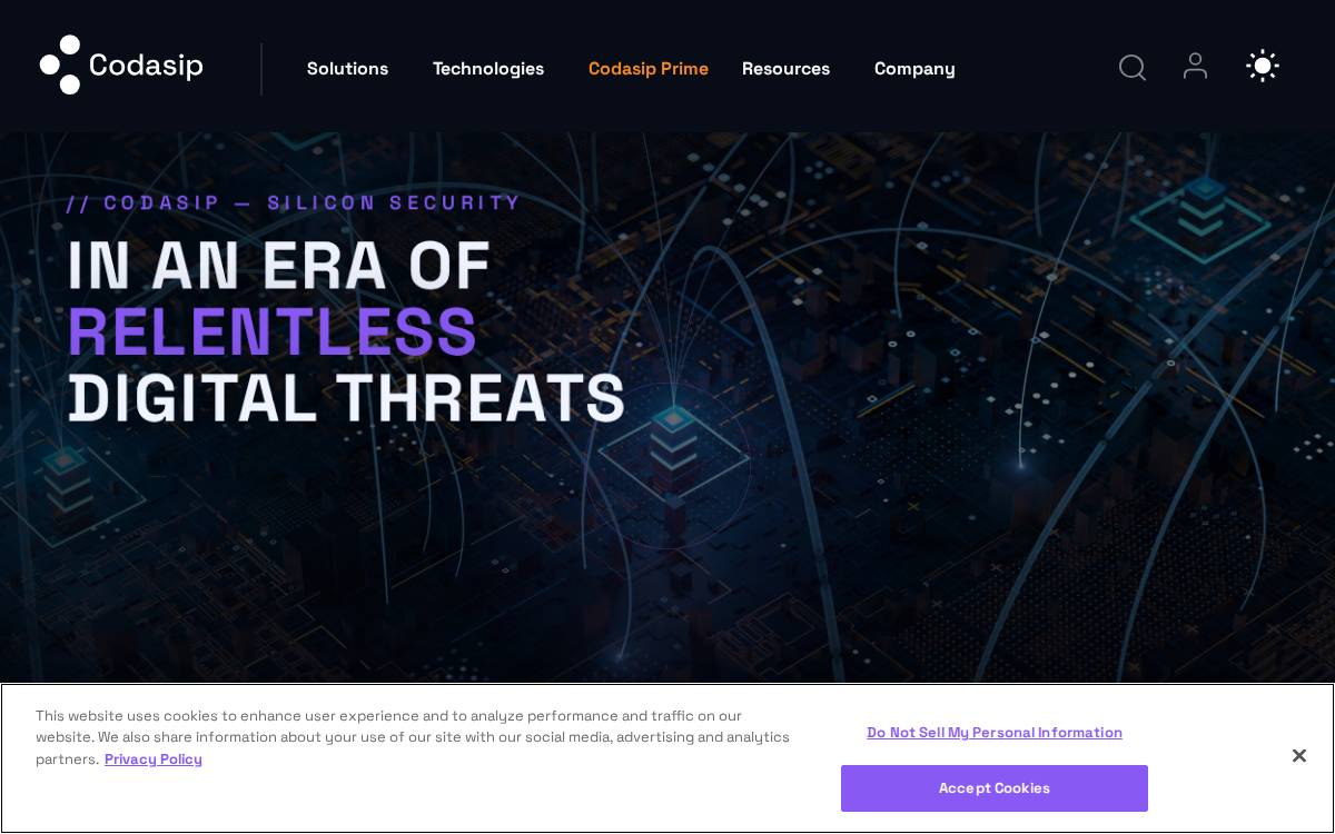 Codasip website preview