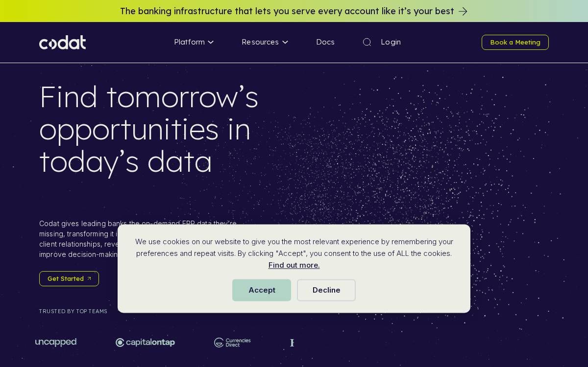 Codat website preview