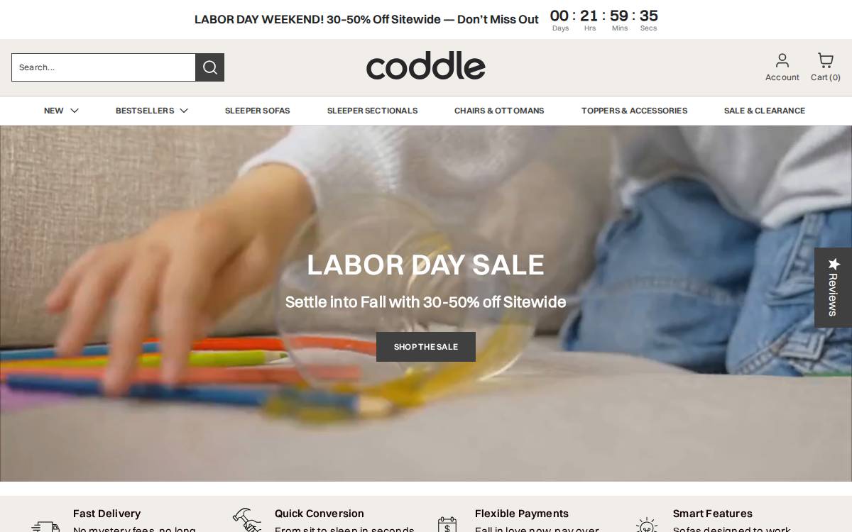 Coddle website preview