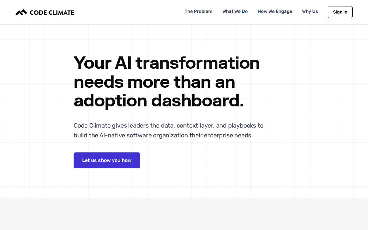 Code Climate website preview
