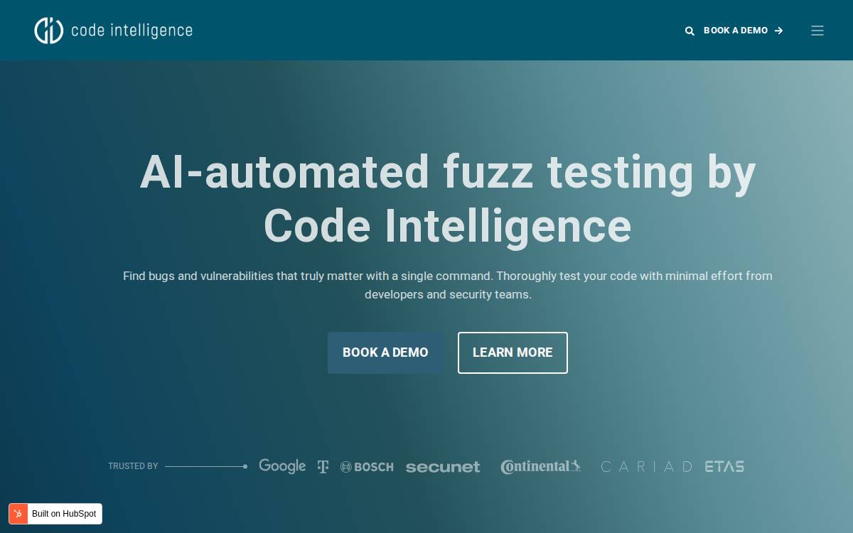 Code Intelligence website preview