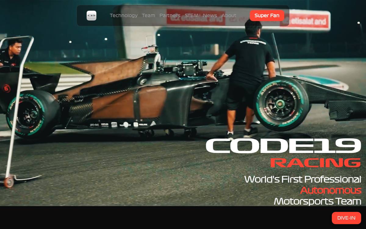 Code19 Racing website preview