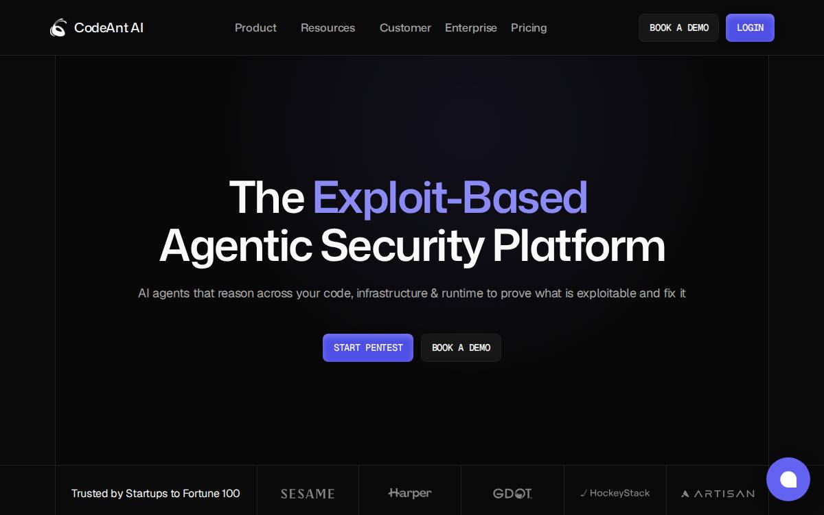 CodeAnt AI website preview