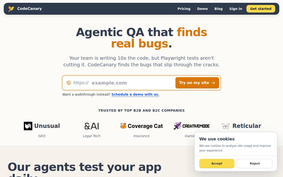 Bunting Labs website preview