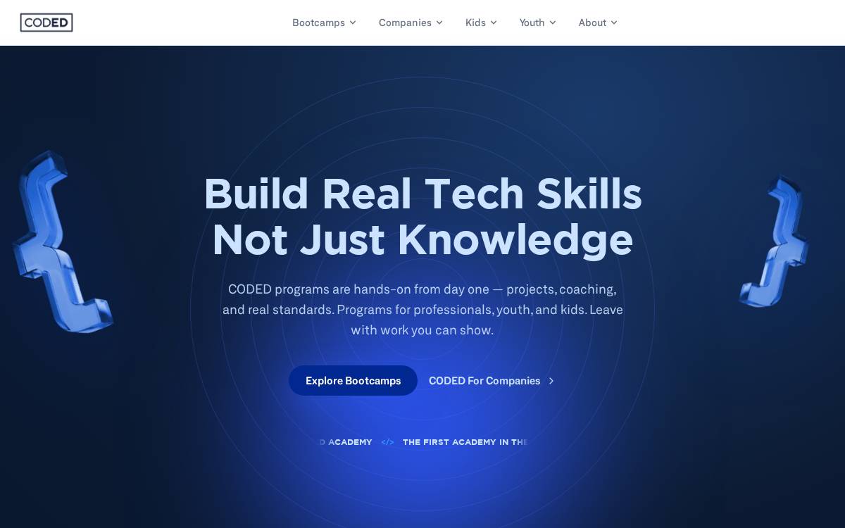 Coded website preview