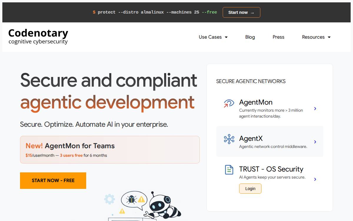 Codenotary website preview