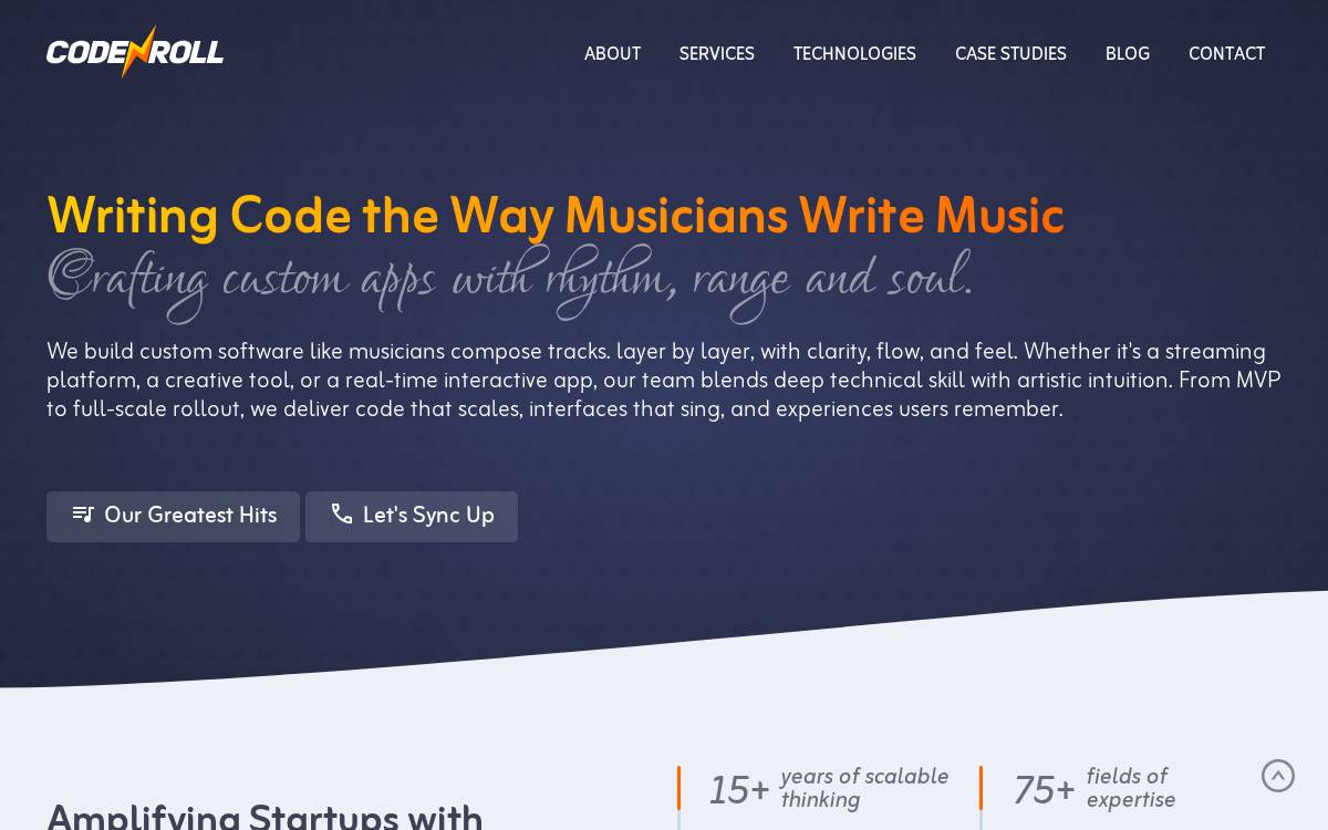Codenroll website preview