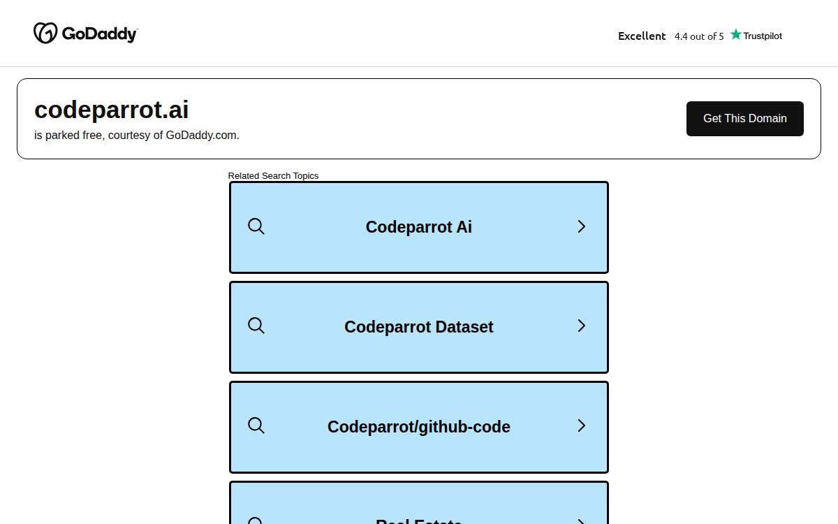 CodeParrot AI website preview