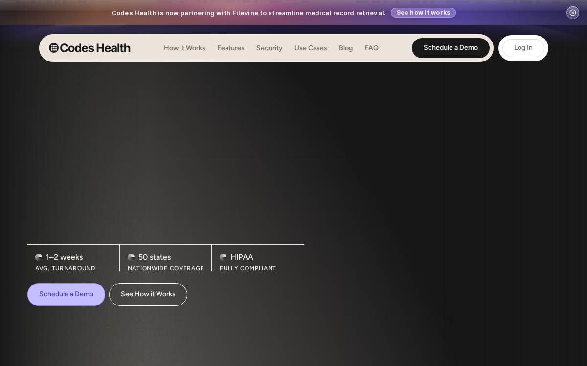 Codes Health website preview
