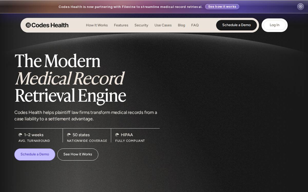 Codes Health website preview