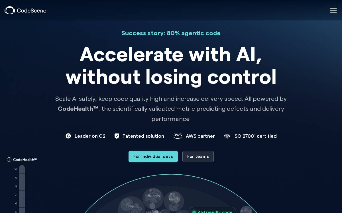 Codescene website preview