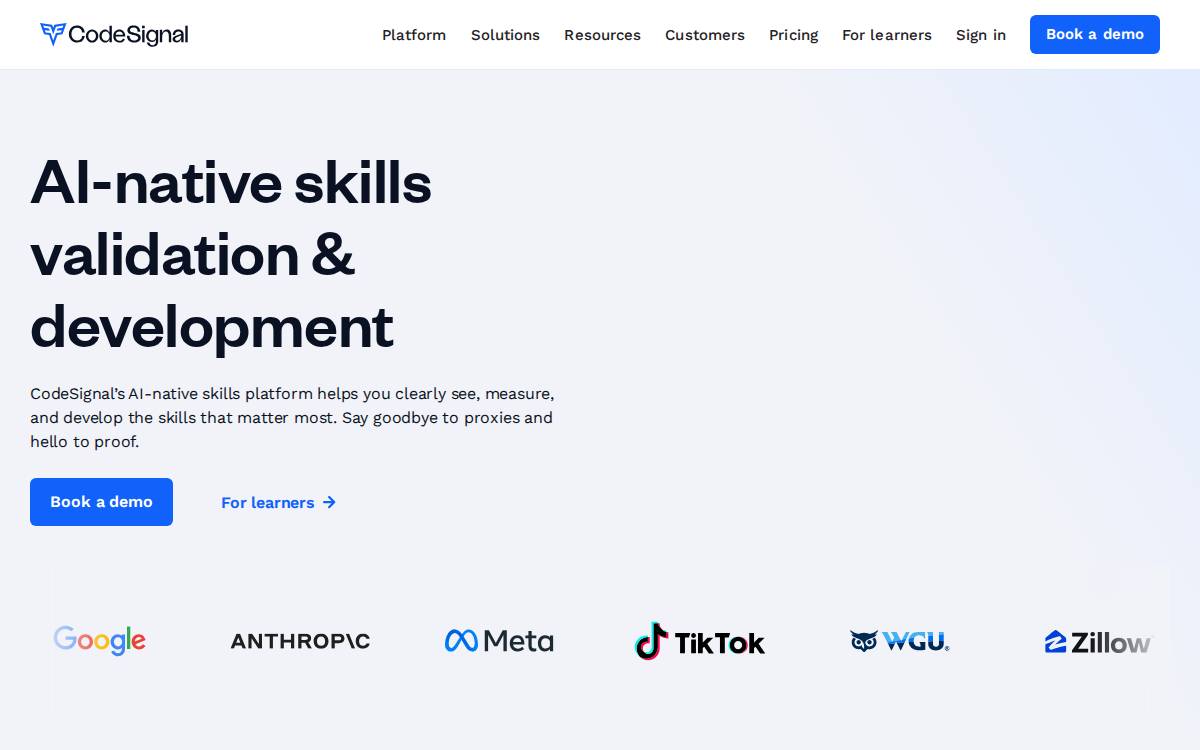 CodeSignal, Inc. website preview
