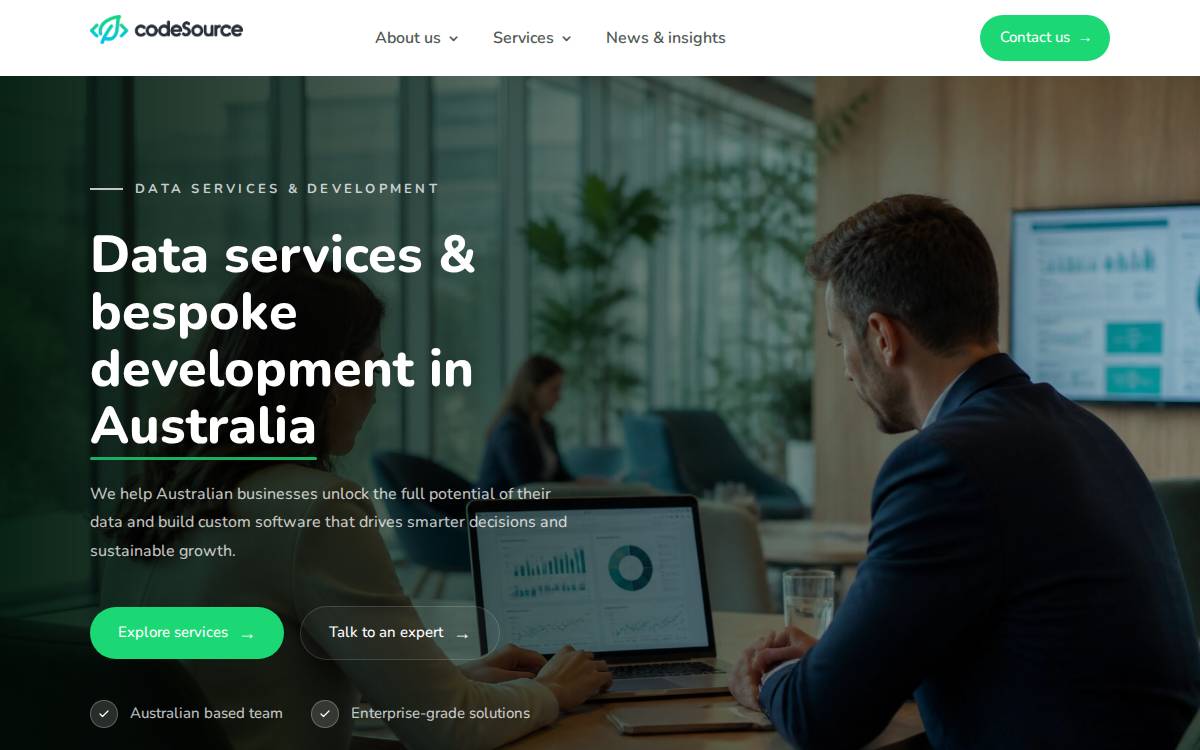 Codesource website preview