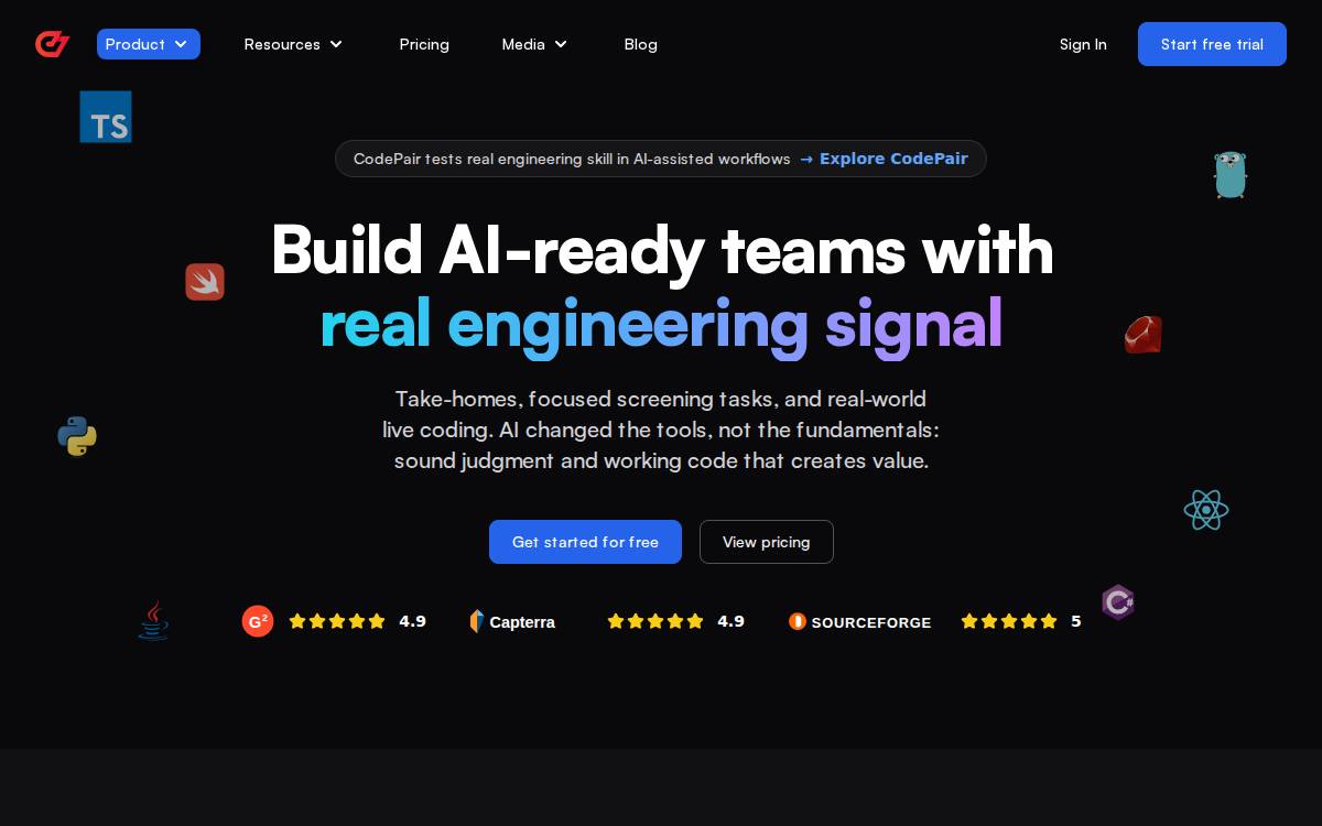 CodeSubmit website preview