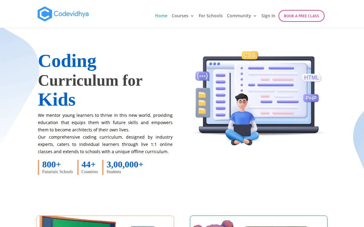 Codevidhya website preview