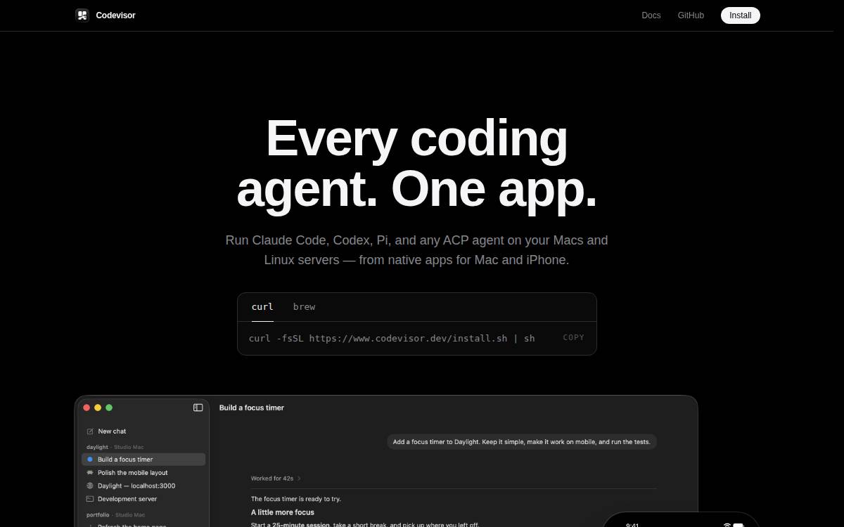 Codevisor website preview